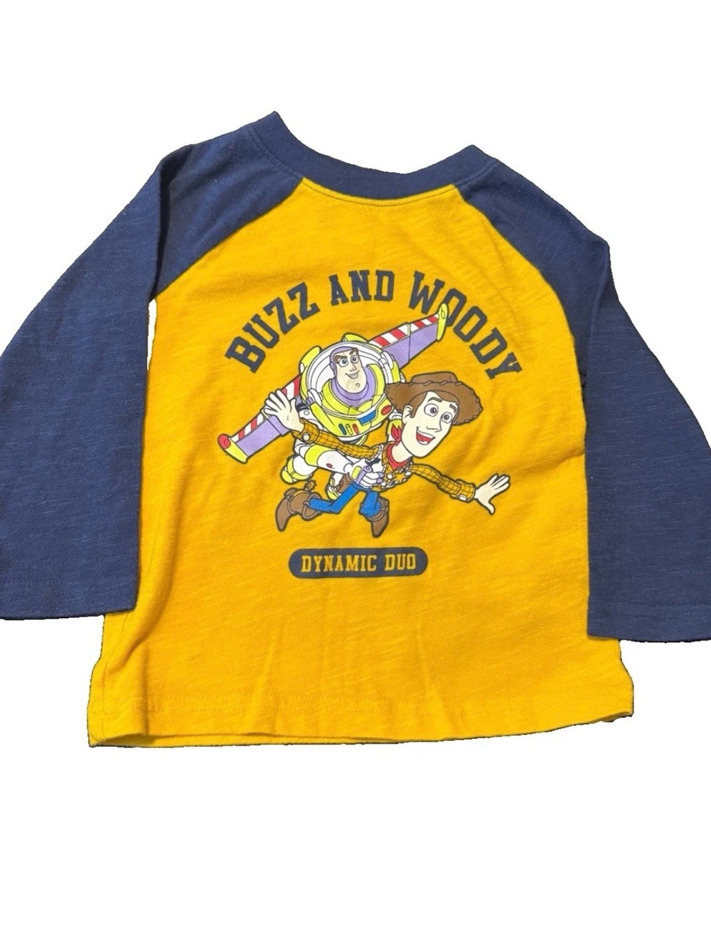 Disney Yellow & Navy Buzz and Woody Long Sleeve Tee